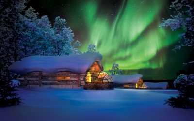 Aurora borealis in Lapland